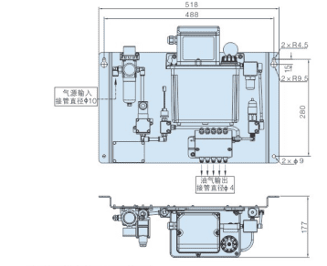 Bơm dầu bôi trơn phun sương ETC_Sơ đồ cấu tạo