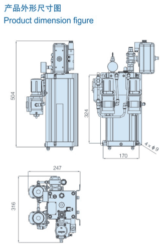 Bơm dầu bôi trơn phun sương EVI_Sơ đồ cấu tạo