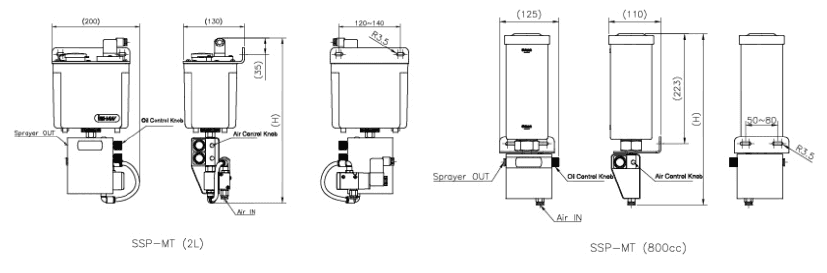 Bơm dầu bôi trơn phun sương SSP-MT SMUS_Sơ đồ cấu tạo